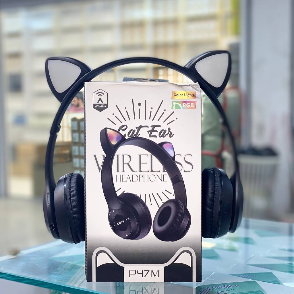 هدست هدفون اورجینال فانتزی گربه ای RGB مدلp47m