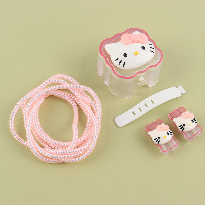 ست محافظ شارژر (کابل و آداپتور) شفاف شیشه ای عروسکی /آیفون